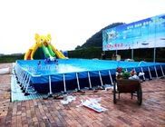 0.9MM Grote het Geteerde zeildoek van pvc draagt Opblaasbaar Waterpark met Groot Blauw Zwembad