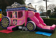 De Prinses Carriage Bounce House van de jonge geitjespartij met Kasteel van de Dia het Commerciële Opblaasbare Uitsmijter voor Meisjes