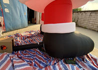 Outdoor Xmas gigantische opblaasbare kerstman met blazer voor kerstversieringen