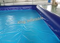 Openlucht Reuze Blauwe Vierkante Opblaasbare het Zwembadgrootte 10m X 8m van pvc voor Jonge geitjesgebruik