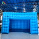 Aanpasbare kleur LED verlichting Mobiele nachtclub tent Blauw opblaasbare kubus tent feest tent voor evenementen