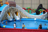 Opblaasbaar zwembad Waterpark Zwembal Speelgoed zwembaden Opblaasbare waterslide Voor kinderen en volwassenen