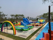 Opblaasbaar waterpark met waterslide en zwembad Opblaasbaar ondergrondse waterpark voor kinderen en volwassenen