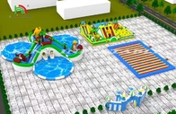 Grote opblaasbare springkasteel waterpark speeltuin glijbaan met zwembad buitenshuis amusement kinderen