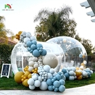 Buitenopblaasbare bubbel tent transparante kristallen koepel opblaasbare bubbel tent met ballonnen voor bruiloft