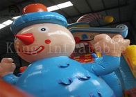 Kleurrijke Clown 0.55mm Opblaasbare Commerciële de Spronghuizen van pvc met Dia voor Jonge geitjes