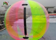 De regenboog kleurde 1.0mm het water van pvc/van TPU Opblaasbare het lopen bal, de Bal van Waterzorb voor jonge geitjes