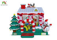 Rood/Wit het Kasteelhuis van Kleuren Opblaasbaar Bouncy met Kerstboom voor Zaken