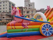 Opblaasbaar Unicorn Carriage Dry Slide Outdoor met luchtventilator