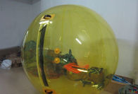 Gele Bal Opblaasbare Gang op Waterbal voor Kinderenvermaak