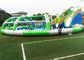 Outdoor Giant Inflatable Water Park 30m Diameter Constant Blower With Crocodile Slide