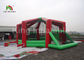 Customized Rent Red Indoor Inflatable Football Arena For Adults Anti - Crack / Anti - Skid