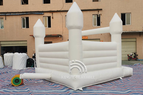 Opblaasbaar Uitsmijterkasteel 13ft*11.5ft*10ft Wit Jumper Bouncy Castle Wedding Decorations-het Springen Bed voor Partij