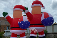 Gigantische opblaasbare kerstman 6m 8m 10m commerciële buitendisplay-reclame