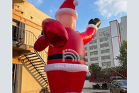Reuze Opblaasbare Santa Claus With Kerstmisdecoratie van de Giftzak Openlucht