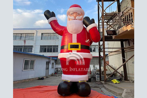 Reuze Opblaasbare Santa Claus With Kerstmisdecoratie van de Giftzak Openlucht