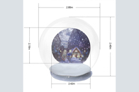 Bol 10Ft van de Kerstmis Reuze Opblaasbare Sneeuw Decoratie van de Sneeuwbal Transparante Kerstmis van HOutdoor de Commerciële Opblaasbare