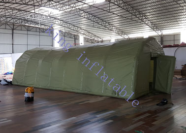 Groene pvc-van de Tentce van de Geteerd zeildoek Militaire Opblaasbare Gebeurtenis Certificatie 40m X 10m X 6m