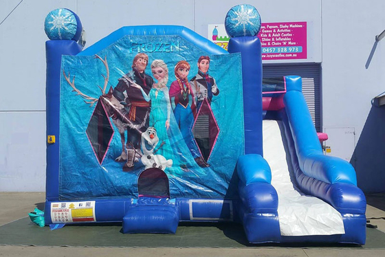 De bevroren Bouncy-van het de Spronghuis van Kasteelcombo Commerciële Opblaasbare Springende Uitsmijter met Dia voor Jonge geitjes