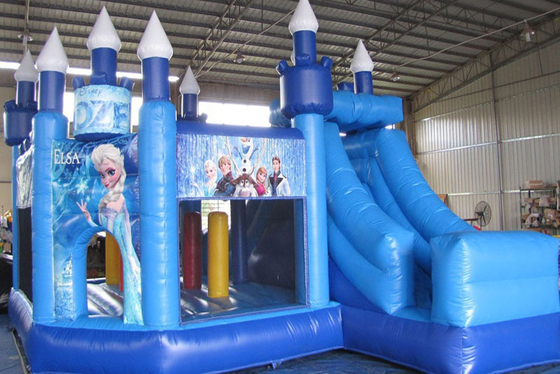 De bevroren Bouncy-van het de Spronghuis van Kasteelcombo Commerciële Opblaasbare Springende Uitsmijter met Dia voor Jonge geitjes