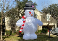 20ft Opblaasbare Sneeuwpop Kerstdecoratie Yard Opblaasbare Bewegende Kerstsneeuwman