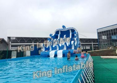 De blauwe Parken van het het Bassin Opblaasbare Water van de Dolfijnsteun met pvc van Diaplato