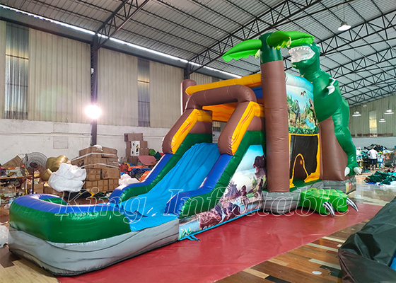 Van de het Kasteeldia van Bouncy van de dinosaurussen Gelukkige Hop de spronghuis van t-Rex Opblaasbare het Springen Kastelen