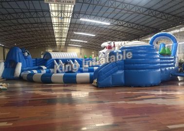 Het aangepaste Witte Grappige Grote Opblaasbare Materiaal van het Waterpark voor Jonge geitjes/Volwassenen