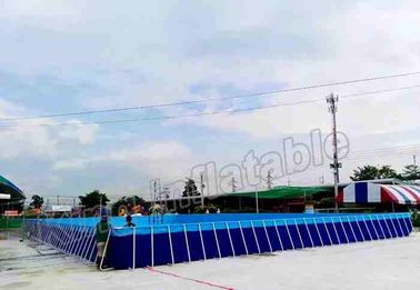 Bedrijven Opblaasbaar Terrein 0.9mm van de Waterdia pvc-Geteerd zeildoekslag - omhoog Waterpark met bovengenoemde grondpool