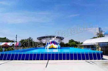 Bedrijven Opblaasbaar Terrein 0.9mm van de Waterdia pvc-Geteerd zeildoekslag - omhoog Waterpark met bovengenoemde grondpool