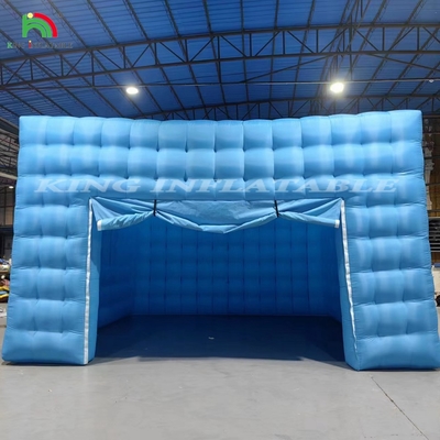 Aanpasbare kleur LED verlichting Mobiele nachtclub tent Blauw opblaasbare kubus tent feest tent voor evenementen