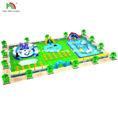 Outdoor waterpark voor kinderen zwembad opblaasbaar waterpark commercieel pretpark voor kinderen spring plezier