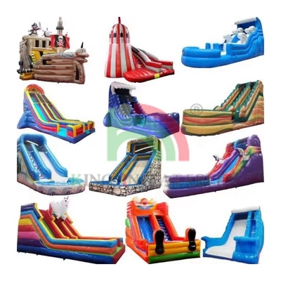 18ft Tropical Fiesta Breeze Waterglijbanen Commerciële opblaasbare waterglijbanen voor kinderen Volwassenen