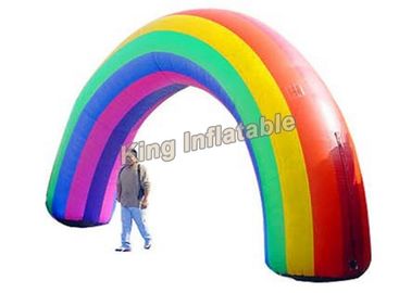 De kleurrijke van de de Stoffenregenboog van Oxford Opblaasbare Bogen voor Gebeurtenisingang