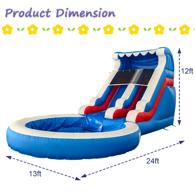 Fabriek directe verkoop opblaasbare waterslide met zwembad opblaasbare waterslides voor volwassenen en kinderen