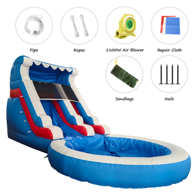Fabriek directe verkoop opblaasbare waterslide met zwembad opblaasbare waterslides voor volwassenen en kinderen