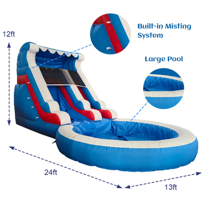 Fabriek directe verkoop opblaasbare waterslide met zwembad opblaasbare waterslides voor volwassenen en kinderen