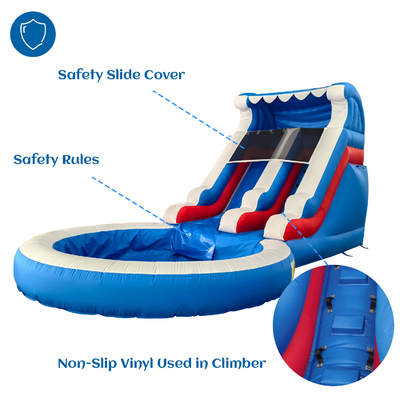Fabriek directe verkoop opblaasbare waterslide met zwembad opblaasbare waterslides voor volwassenen en kinderen
