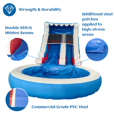 Fabriek directe verkoop opblaasbare waterslide met zwembad opblaasbare waterslides voor volwassenen en kinderen