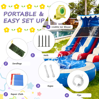 Fabriek directe verkoop opblaasbare waterslide met zwembad opblaasbare waterslides voor volwassenen en kinderen
