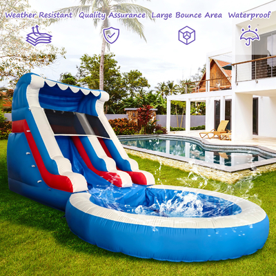 Fabriek directe verkoop opblaasbare waterslide met zwembad opblaasbare waterslides voor volwassenen en kinderen