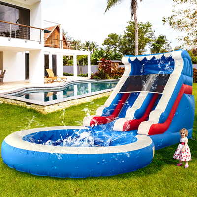 Fabriek directe verkoop opblaasbare waterslide met zwembad opblaasbare waterslides voor volwassenen en kinderen