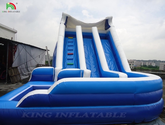 Hoogwaardige bocht dubbele baan opblazen kinderen opblaasbare waterslide