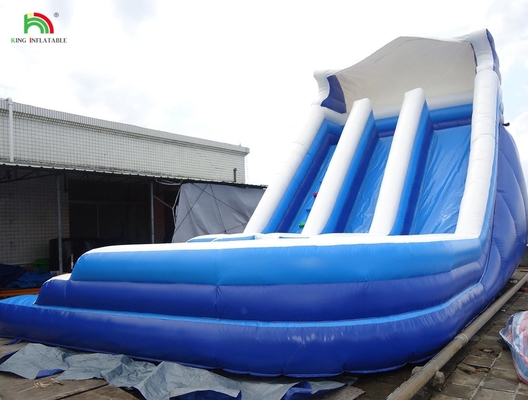 Hoogwaardige bocht dubbele baan opblazen kinderen opblaasbare waterslide