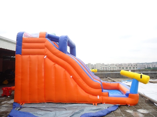 Buitengewone reusachtige dubbele baan opblaasbare uitsmijter waterglijbaan waterpark