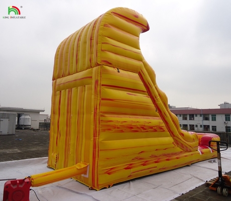 Buitentuin Kinderen natte springhuis waterglijbaan springers tropische opblaasbare commerciële waterslide