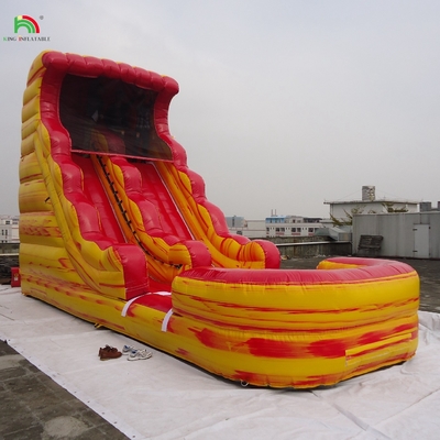 Buitentuin Kinderen natte springhuis waterglijbaan springers tropische opblaasbare commerciële waterslide