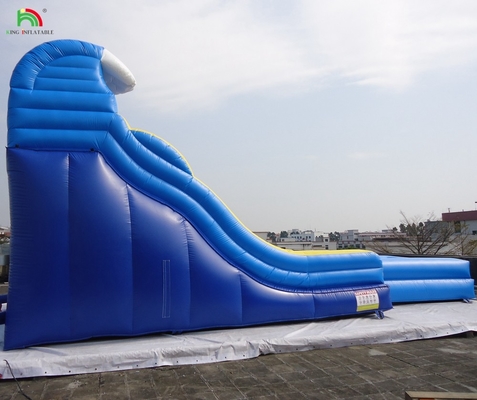 Commerciële opblaasbare uitsmijters springkasten met zwembad en glijbaan combo opblaasbaar