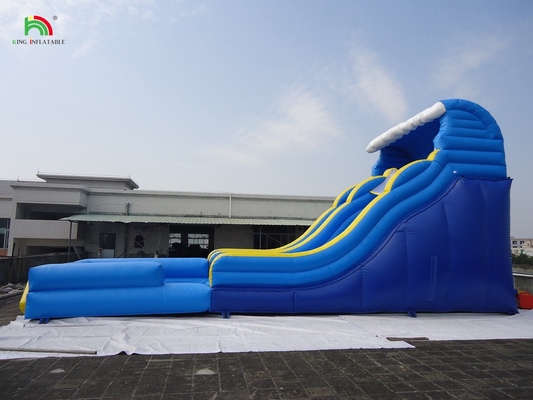Commerciële opblaasbare uitsmijters springkasten met zwembad en glijbaan combo opblaasbaar