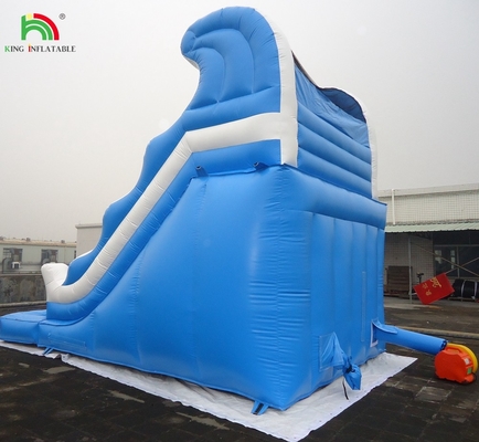 Goedkope commerciële dubbele splash dubbele baan opblaasbare waterslide te koop